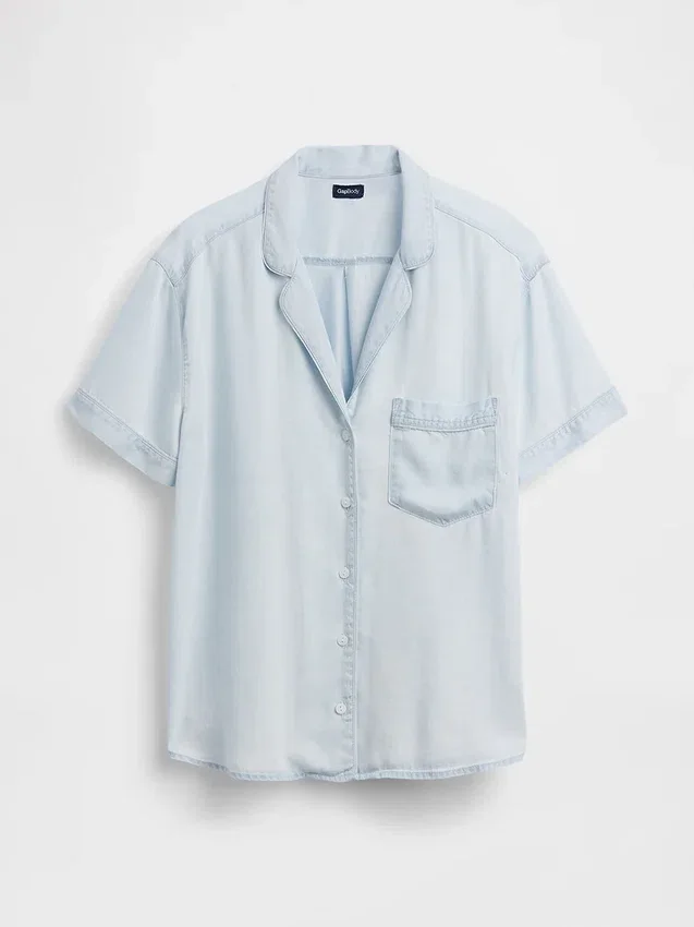 Camicia da pigiama in popeline