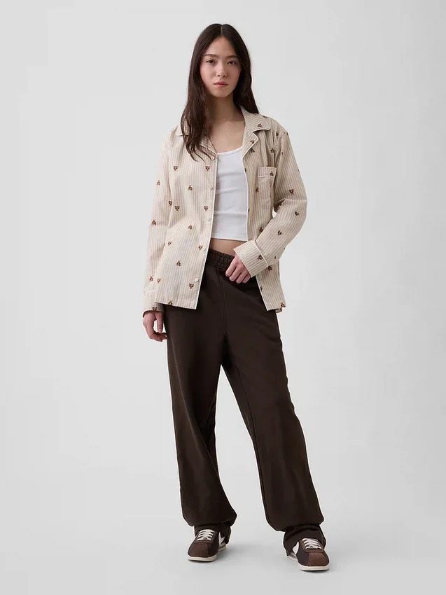 Camicia da pigiama in popeline