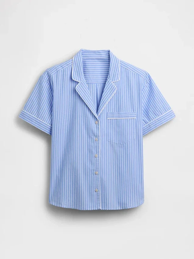 Camicia da pigiama in popeline