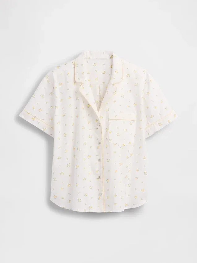 Camicia da pigiama in popeline