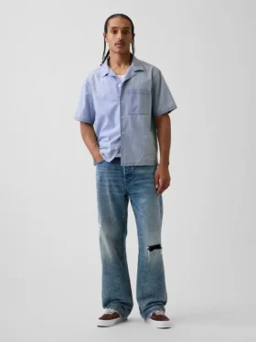 Camicia da resort in chambray