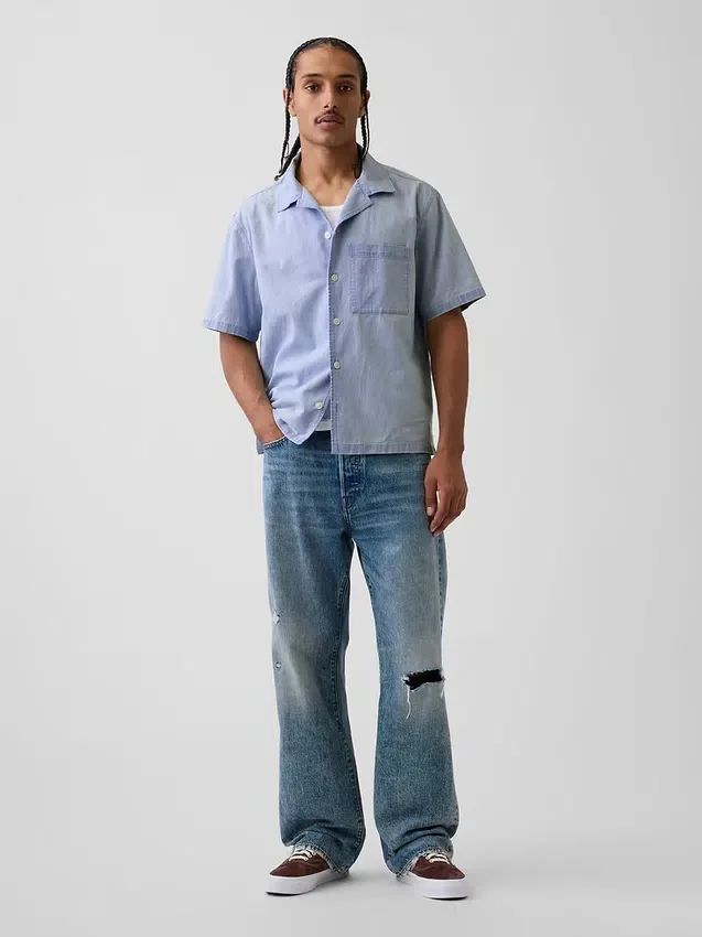 Camicia da resort in chambray