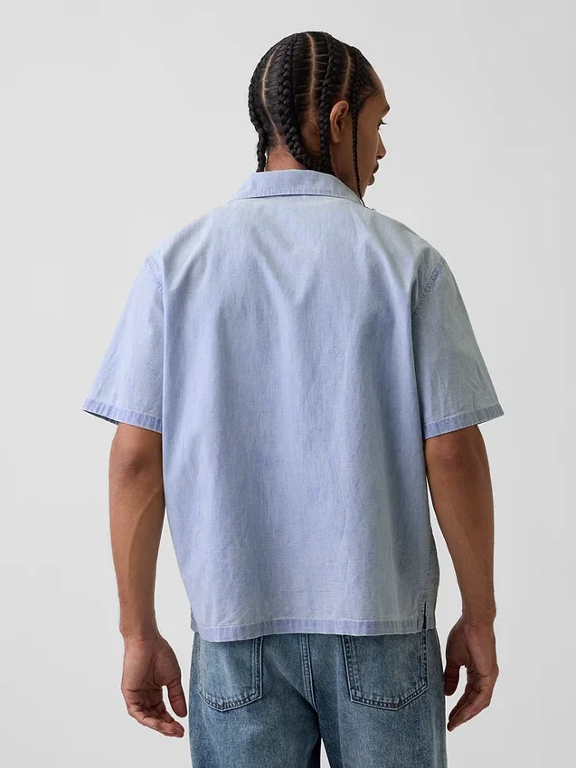 Camicia da resort in chambray
