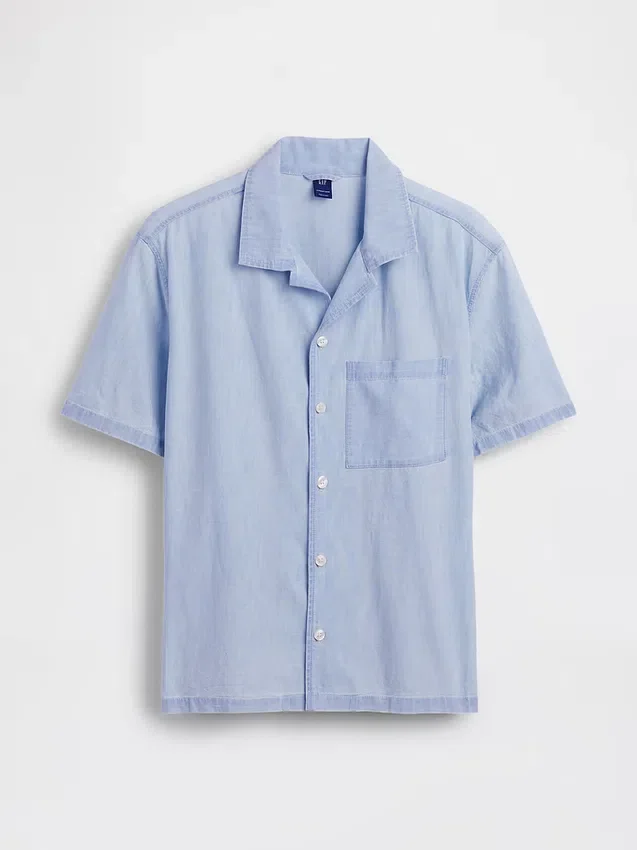 Camicia da resort in chambray