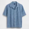 Camicia da resort in denim Dobby