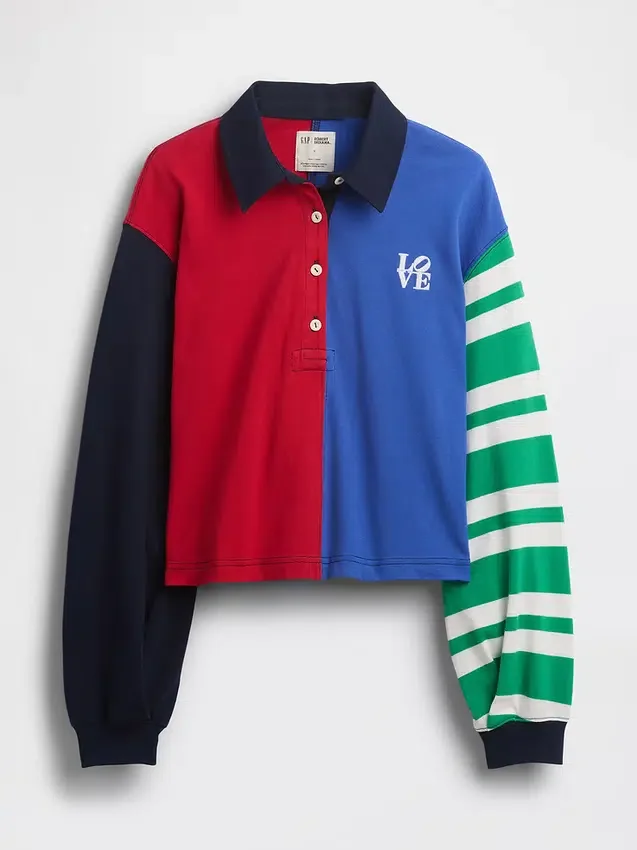 Camicia da rugby corta “Love” di Robert Indiana