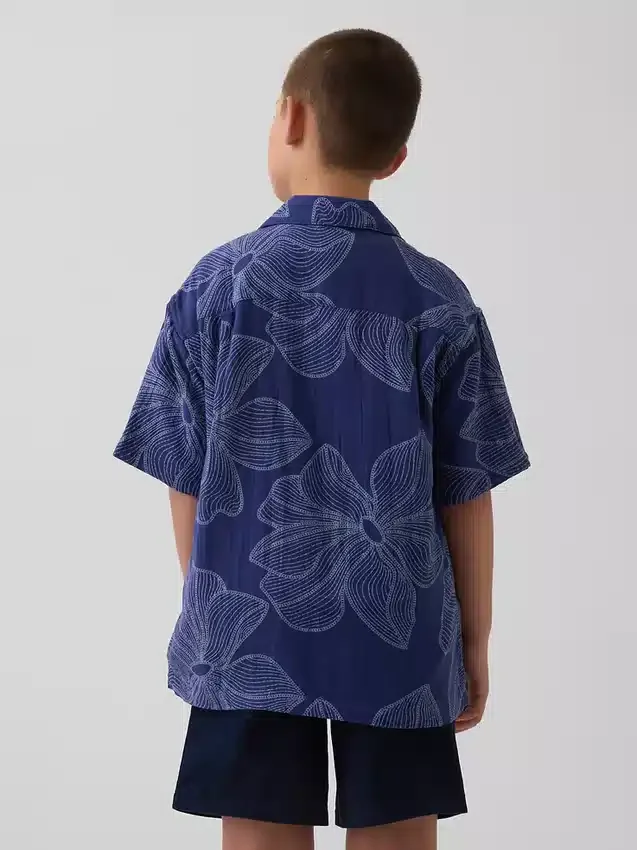Camicia da vacanza dal taglio morbido per bambini