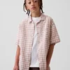 Camicia da vacanza in misto lino e cotone dal taglio morbido per bambini