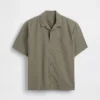 Camicia da vacanza per bambini in cotone seersucker morbido e testurizzato