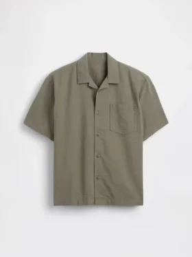 Camicia da vacanza per bambini in cotone seersucker morbido e testurizzato
