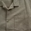 Camicia da vacanza per bambini in cotone seersucker morbido e testurizzato
