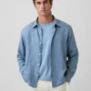 Camicia dal taglio morbido in 100% lino