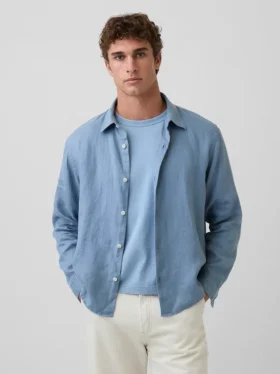 Camicia dal taglio morbido in 100% lino