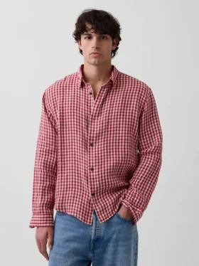 Camicia dal taglio morbido in 100% lino