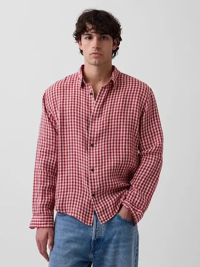 Camicia dal taglio morbido in 100% lino