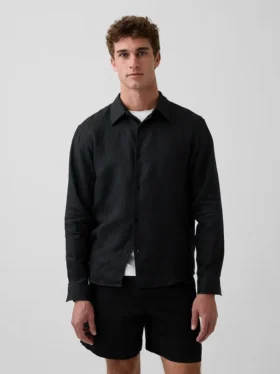 Camicia dal taglio morbido in 100% lino