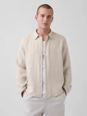 Camicia dal taglio morbido in 100% lino