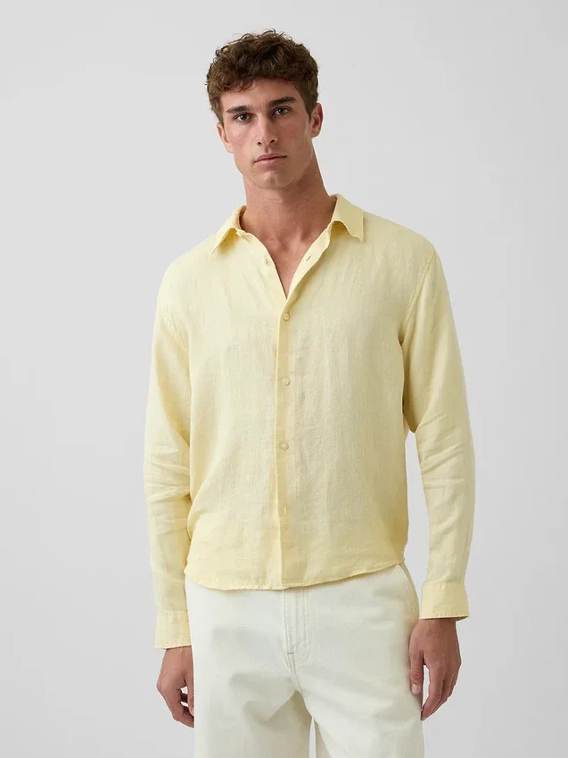 Camicia dal taglio morbido in 100% lino