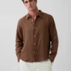Camicia dal taglio morbido in 100% lino