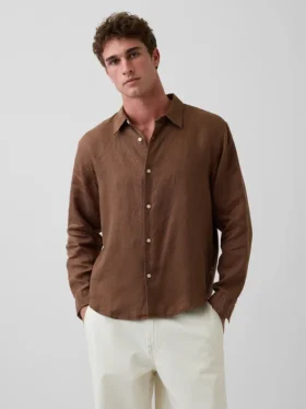 Camicia dal taglio morbido in 100% lino