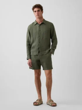 Camicia dal taglio morbido in 100% lino