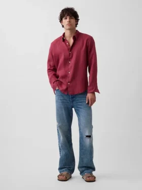 Camicia dal taglio morbido in 100% lino