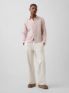 Camicia dal taglio morbido in 100% lino