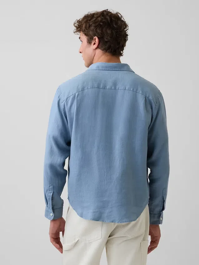 Camicia dal taglio morbido in 100% lino