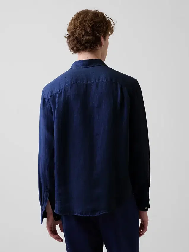 Camicia dal taglio morbido in 100% lino