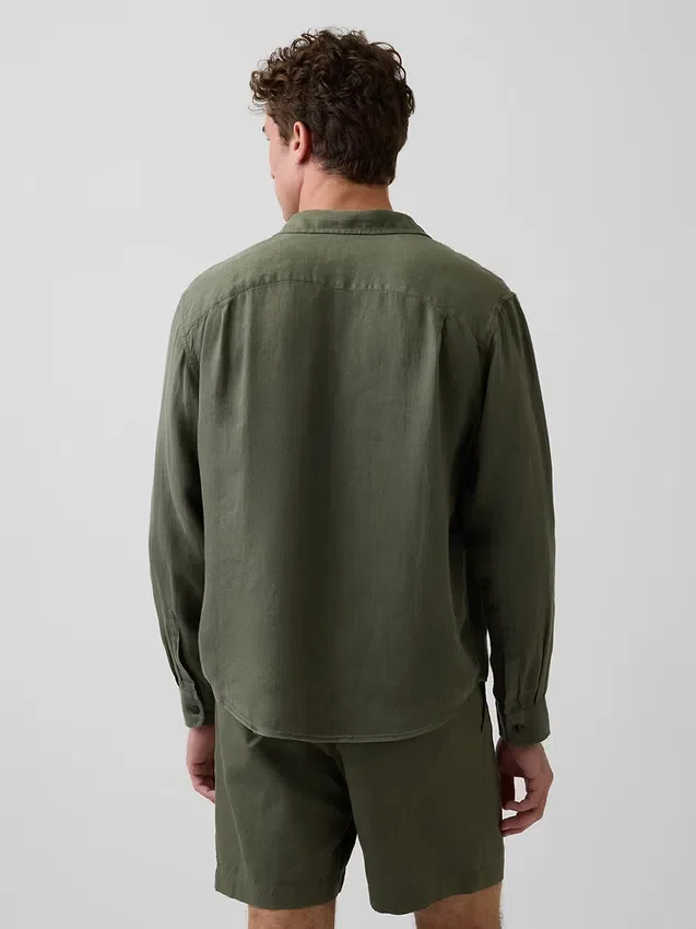 Camicia dal taglio morbido in 100% lino