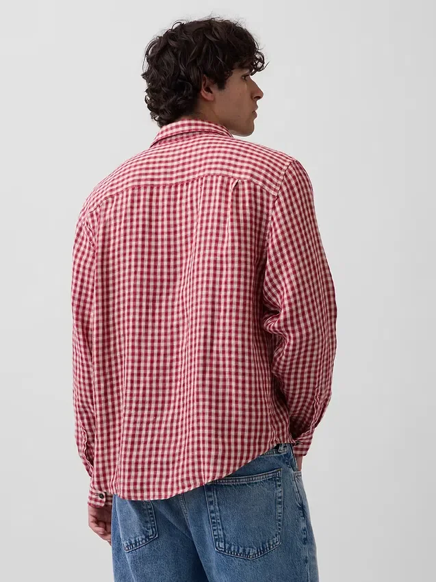 Camicia dal taglio morbido in 100% lino