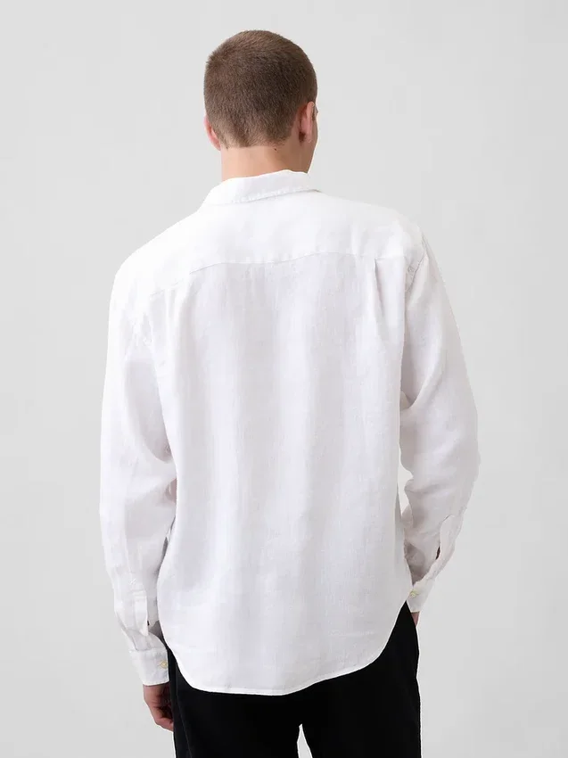 Camicia dal taglio morbido in 100% lino