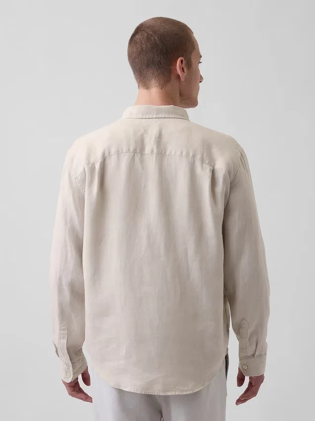Camicia dal taglio morbido in 100% lino