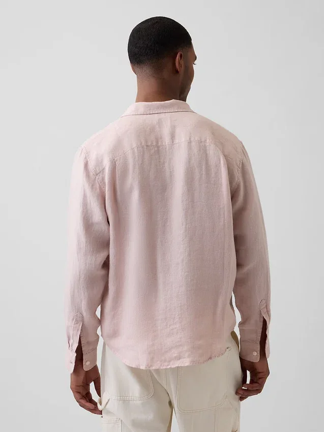 Camicia dal taglio morbido in 100% lino