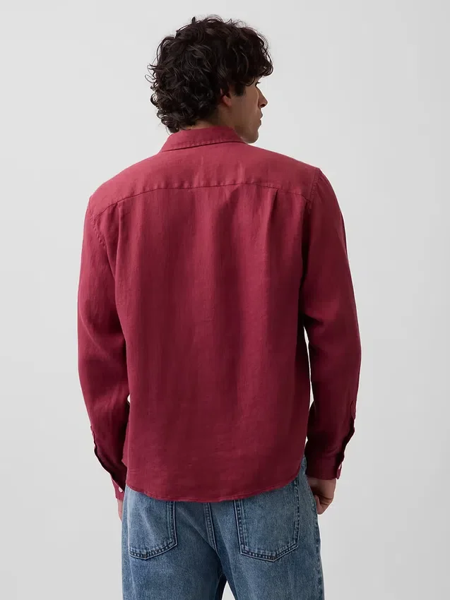Camicia dal taglio morbido in 100% lino