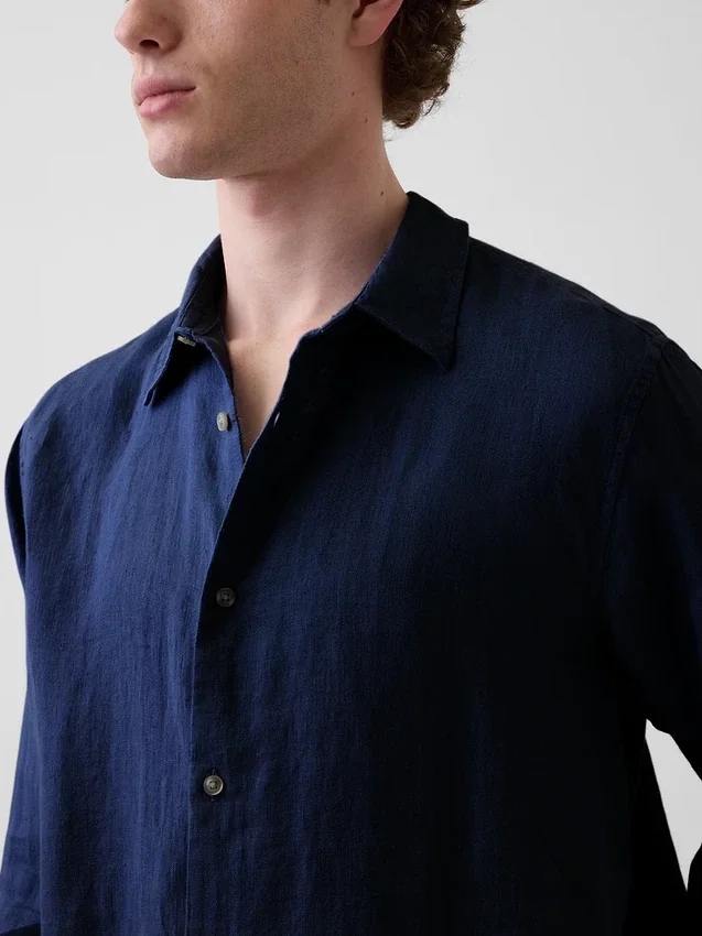 Camicia dal taglio morbido in 100% lino