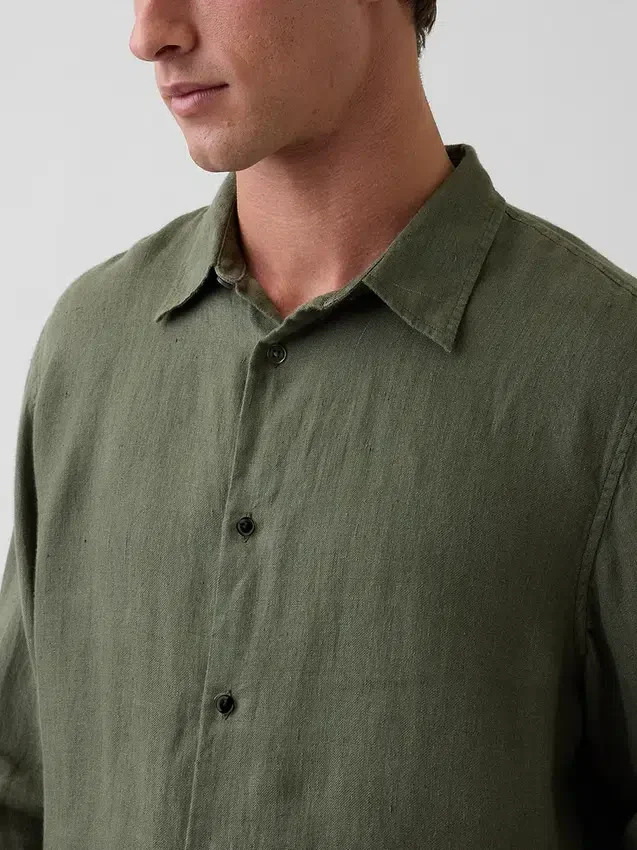 Camicia dal taglio morbido in 100% lino