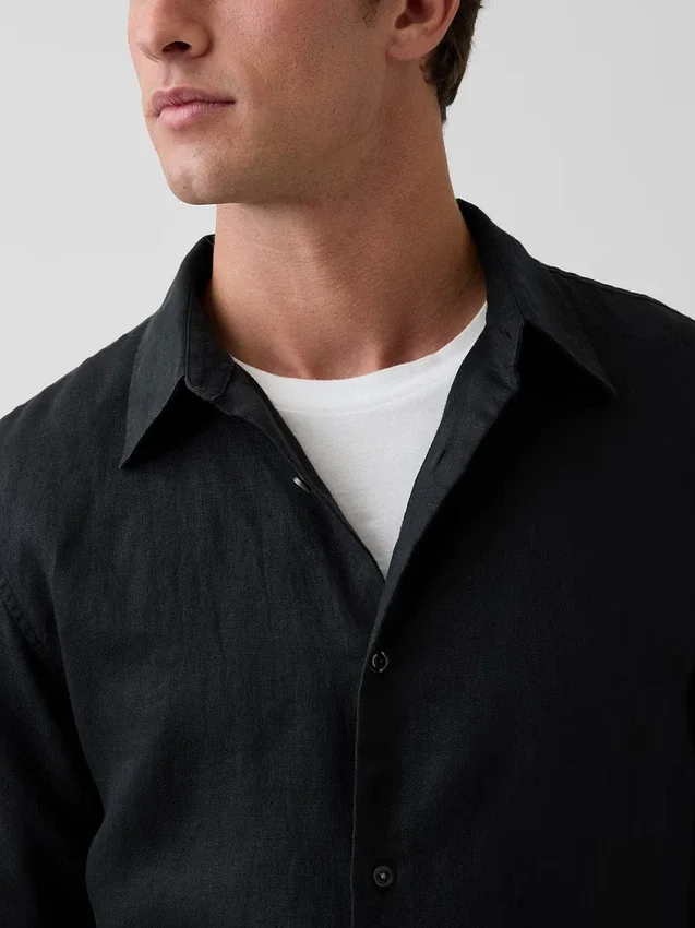 Camicia dal taglio morbido in 100% lino