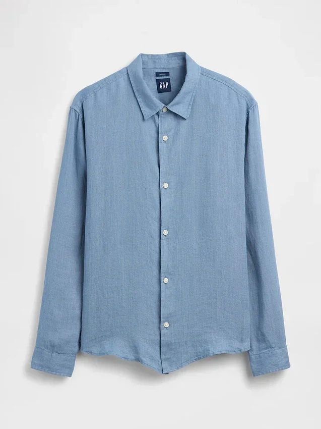 Camicia dal taglio morbido in 100% lino