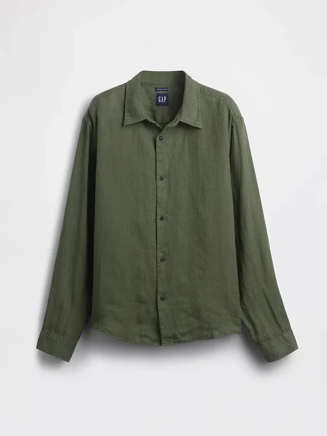 Camicia dal taglio morbido in 100% lino