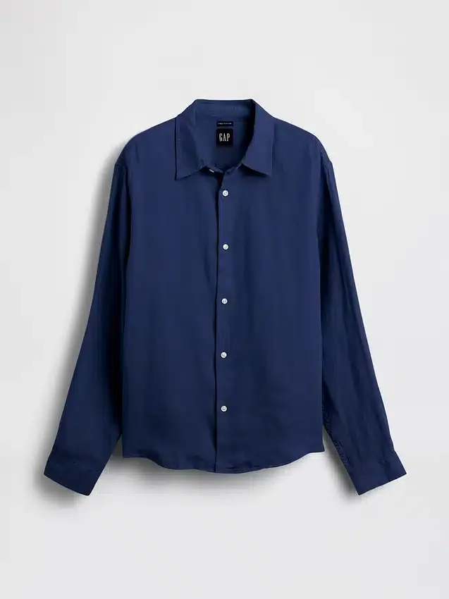 Camicia dal taglio morbido in 100% lino