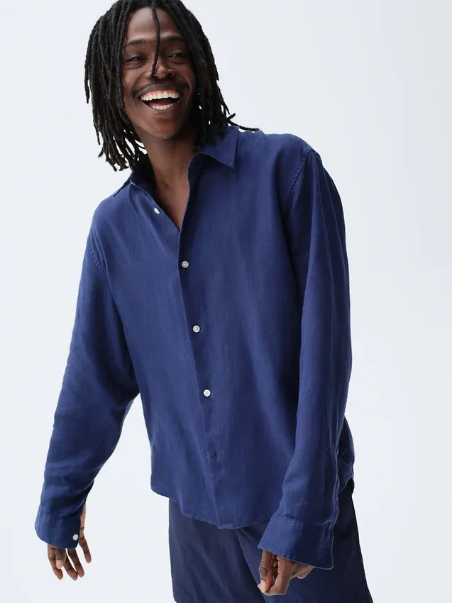 Camicia dal taglio morbido in 100% lino