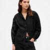 Camicia floreale in voile trasparente