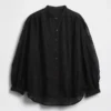 Camicia floreale in voile trasparente
