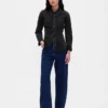 Camicia in denim con cuciture stringenti