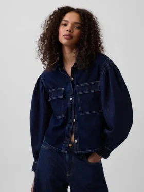 Camicia in denim con maniche a palloncino GAP × Hfr di Latoucha