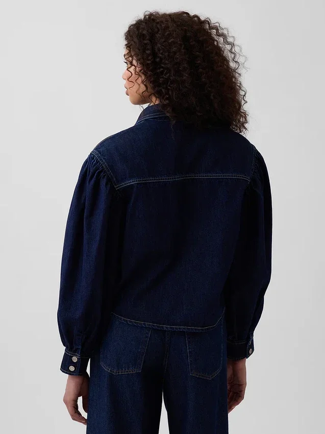 Camicia in denim con maniche a palloncino GAP × Hfr di Latoucha