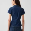 Camicia in denim con maniche ad aletta