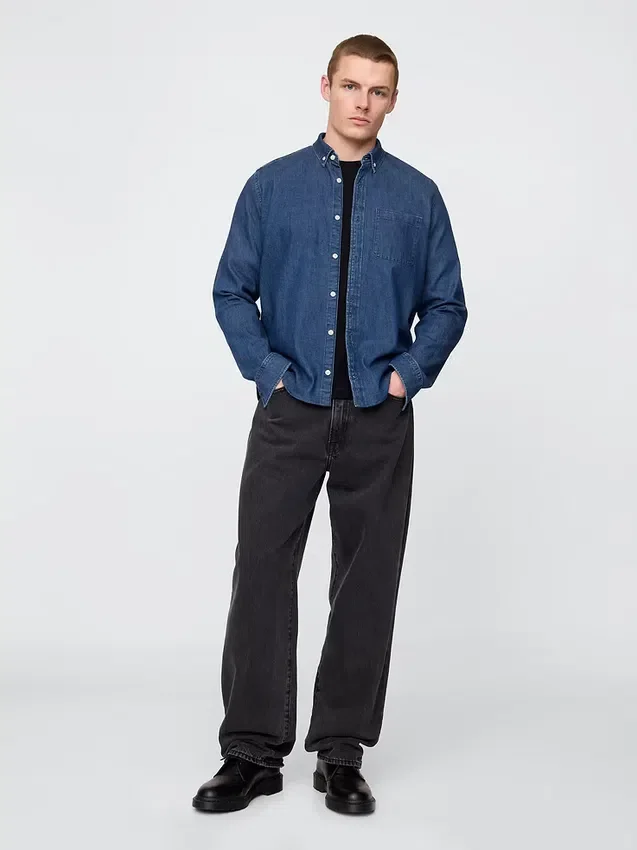 Camicia in denim con tasche