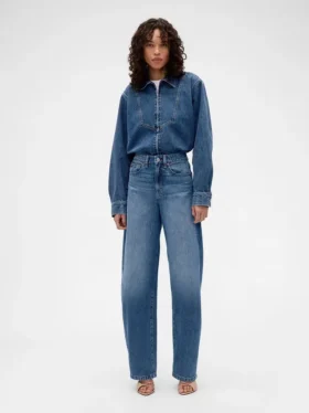 Camicia in denim con zip GAP × Victoria Beckham